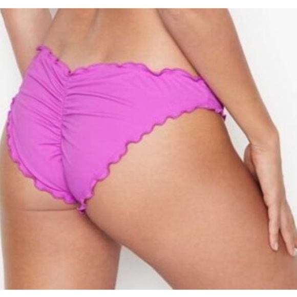 NO OFFERS FIRM PRICE Victoria's Secret Capri Ruffle Cheeky Swim Bikini Bottom - Picture 2 of 4